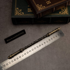 Cloud-Patterned Stone Staff replica — ruler measurement, 22cm / 8.7 inches.