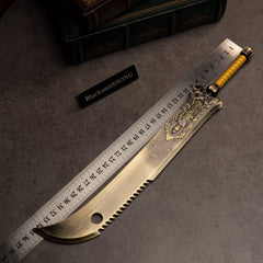 Zodiac Tiger Sabre replica — size chart, 35cm / 13.8 inches, laid along a ruler.