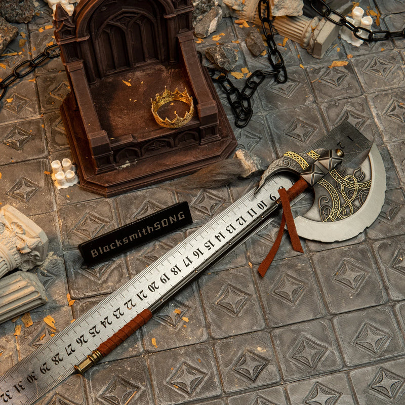 Axe of Godfrey replica — size chart, 27.5cm / 10.8 inches.