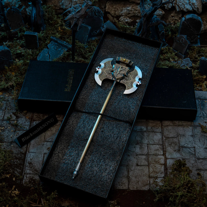 Axe of Godrick replica — packed in its foam-lined gift box.