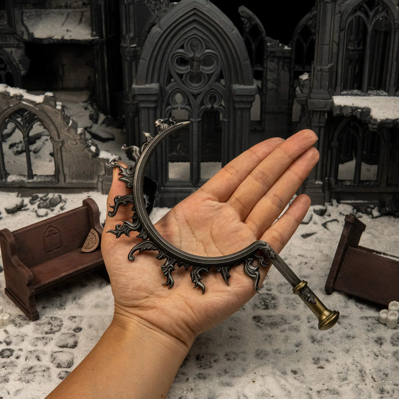 Eclipse Shotel replica (19cm die-cast zinc alloy shotel) — held in hand for scale.