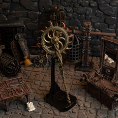 Ghiza's Wheel replica — standing upright on the vertical stand.