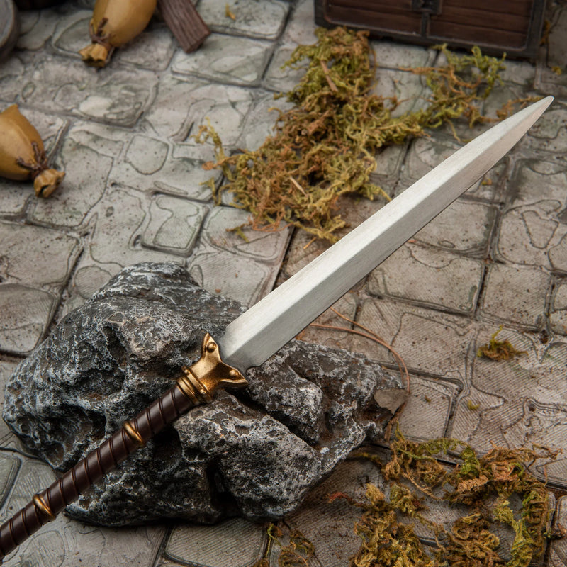 Twinblade replica — secondary blade point and cast finish close-up.