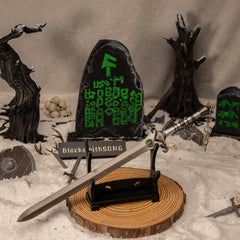 Skofnung replica — displayed on the small stand.