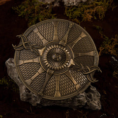 Guardian Shield replica — face detail showing the wing panels and center boss.