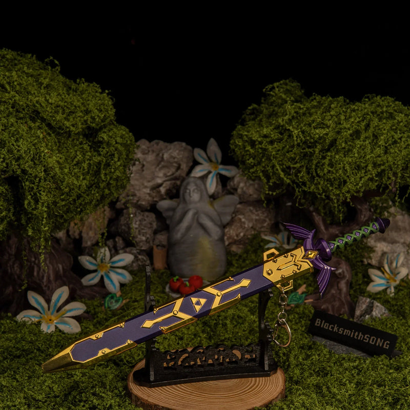 Master Sword replica — displayed on the large stand.