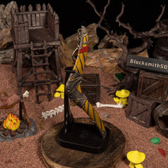 Boomerang replica — displayed upright on the vertical stand.