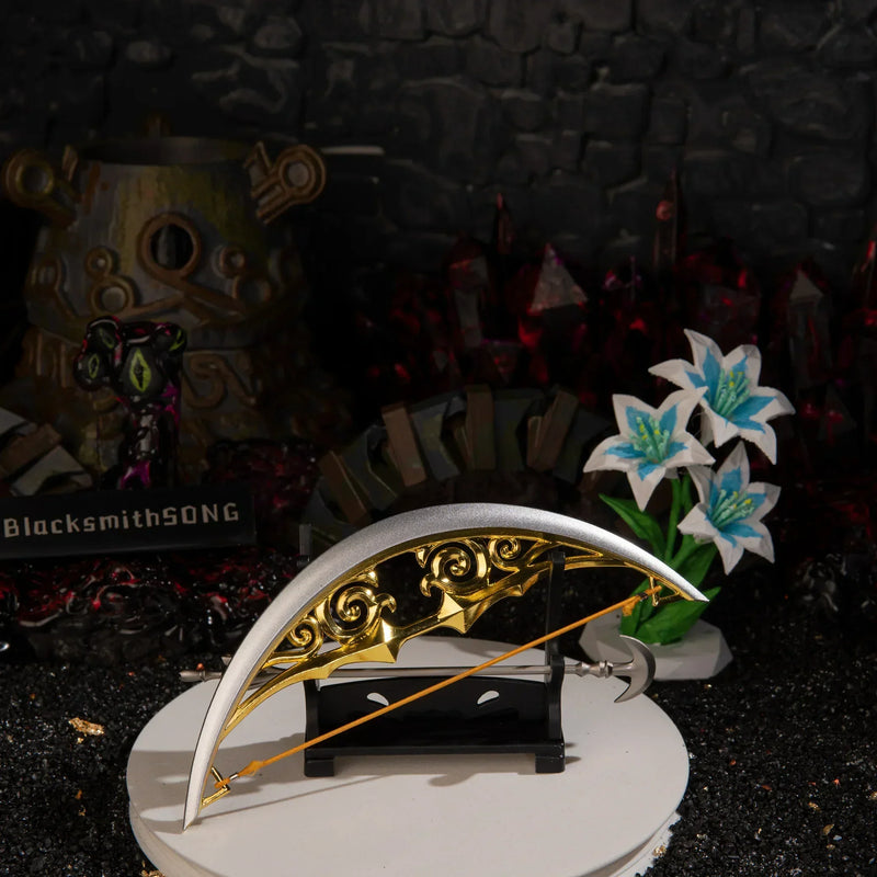 Bow of Light replica — displayed on the small stand.