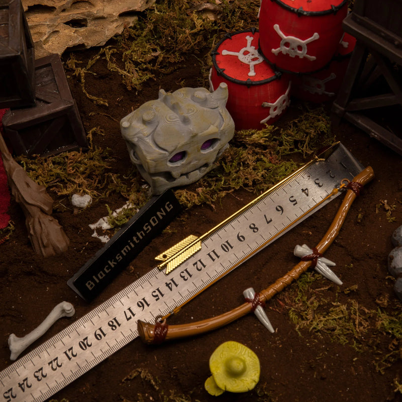 Dragon Bone Boko Bow replica — size chart, 17.5cm / 6.9 inches.