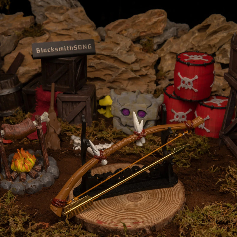 Dragon Bone Boko Bow replica — displayed on the large stand.