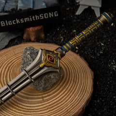 Edge of Duality replica — eye-shaped guard ornament close-up.