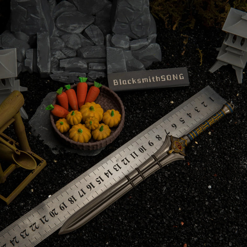 Edge of Duality replica — size chart, 21cm / 8.3 inches.