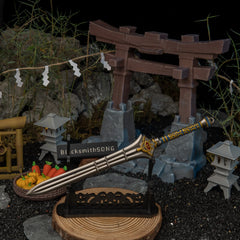 Edge of Duality replica — displayed on the large stand.