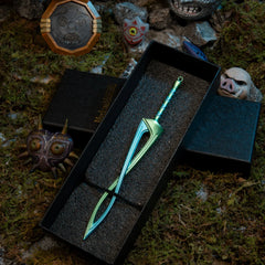 Fierce Deity Sword replica — in its foam-lined gift box.