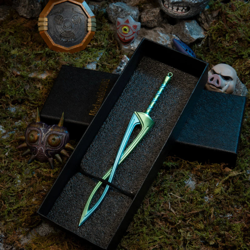 Fierce Deity Sword replica — in its foam-lined gift box.