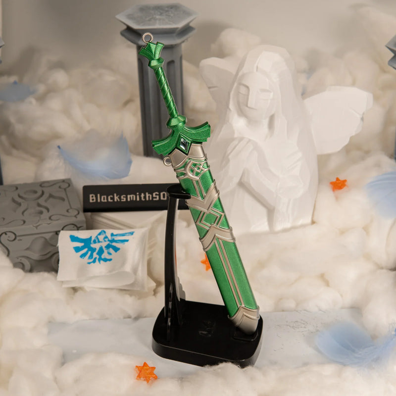 Goddess Sword replica — displayed upright on the vertical stand.