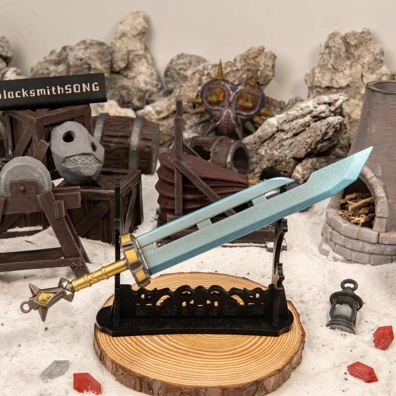 Razor Sword replica — displayed on the large stand.