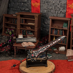 Royal Guard's Claymore replica — displayed on the small stand.