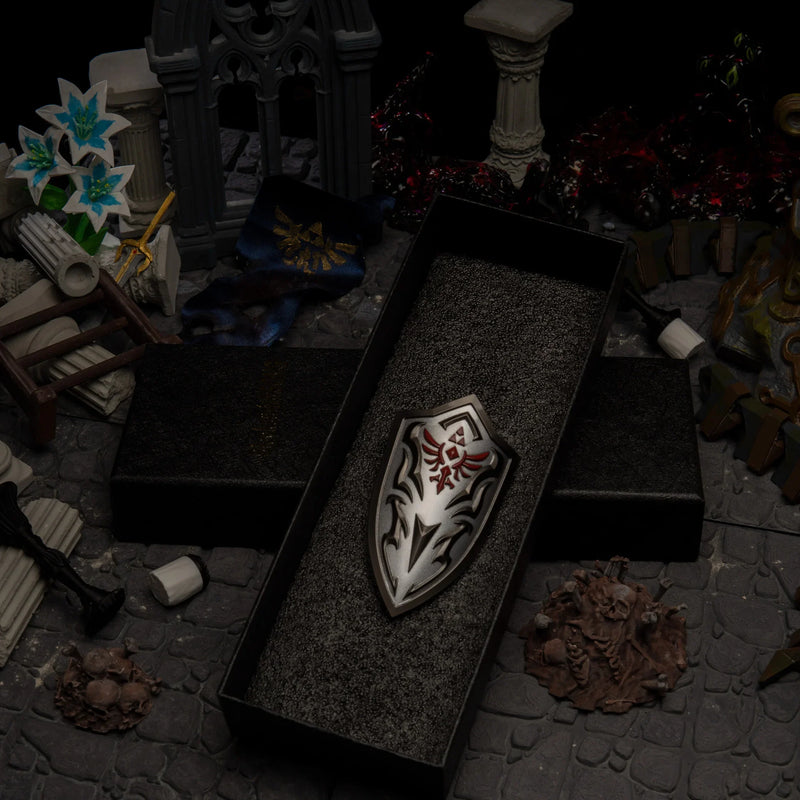 Royal Guard's Shield replica — shield laid inside its foam-lined gift box.