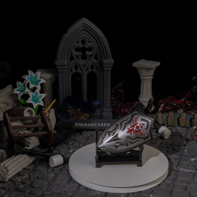 Royal Guard's Shield replica — displayed on the small stand.