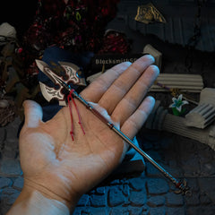 Royal Guard's Spear replica (21.5cm die-cast zinc alloy spear) — held in hand for scale.