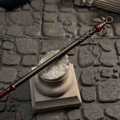Royal Guard's Spear replica — spear-tip head and wrapped shaft close-up.