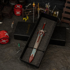 Royal Guard's Sword replica — sword laid inside its foam-lined gift box.