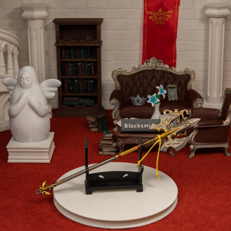 Royal Halberd replica — displayed on the small stand.
