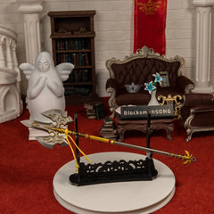 Royal Halberd replica — displayed on the large stand.