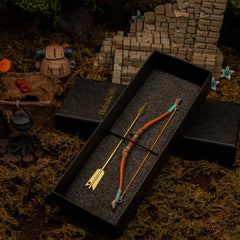 Traveler's Bow replica — in its foam-lined gift box.
