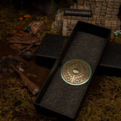 Traveler's Shield replica — in its foam-lined gift box.