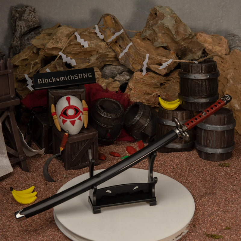 Windcleaver replica — displayed on the small stand.